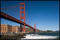 Fort Point and Golden Gate Bridge. San Francisco, California, USA (color)