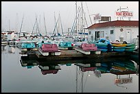 Boathouse and boats for rent, Coronado. San Diego, California, USA ( color)
