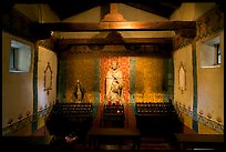 Side chapel dedicated to St Peregrine. San Juan Capistrano, Orange County, California, USA (color)