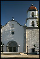 Mission basilica,  afternoon. San Juan Capistrano, Orange County, California, USA (color)