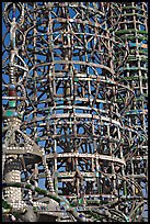 Detail, Watts towers. Watts, Los Angeles, California, USA (color)