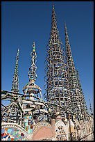 Overview of the Watts Towers. Watts, Los Angeles, California, USA ( color)