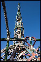 Detail of Watts Towers showing a heart. Watts, Los Angeles, California, USA ( color)