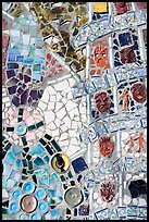 Mosaic Detail, Watts Towers Art Center. Watts, Los Angeles, California, USA ( color)