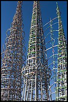 Three towers and hearts, Watts Towers. Watts, Los Angeles, California, USA ( color)