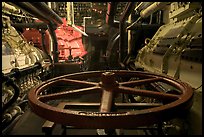 Engine room of the Queen Mary. Long Beach, Los Angeles, California, USA