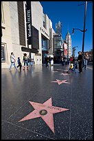 Star bearing the name of Antony Hopkins on the walk of fame. Hollywood, Los Angeles, California, USA (color)