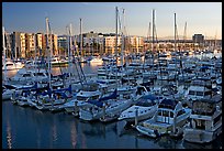 Marina at sunrise. Marina Del Rey, Los Angeles, California, USA ( color)