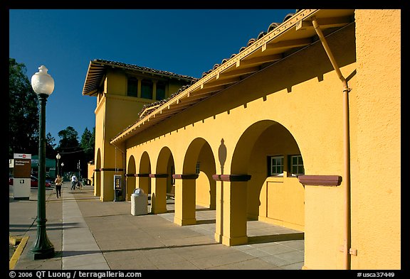 Former Southern Pacific Railroad depot. Burlingame,  California, USA (color)
