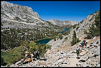 Valley and Long Lake, John Muir Wilderness. California, USA ( color)