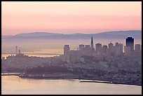 San Francisco cityscape with Bay at dawn. San Francisco, California, USA