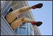 Giant lady legs on Haight street, Haight-Ashbury District. San Francisco, California, USA (color)