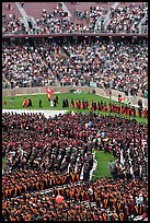 Graduates, exiting faculty, and spectators, commencement. Stanford University, California, USA ( color)