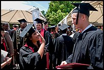 Students after graduation ceremony. Stanford University, California, USA ( color)