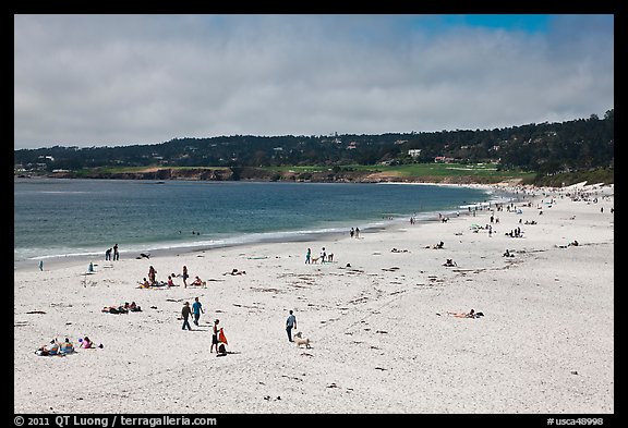 Carmel Beach in summer. Carmel-by-the-Sea, California, USA (color)