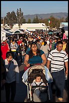 Crowded alley, San Jose Flee Market. San Jose, California, USA ( color)