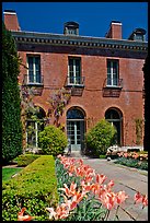 Garden and Filoli House. Woodside,  California, USA ( color)