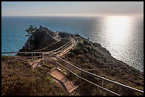 Overlook over Pacific Ocean, late afternoon. California, USA (color)