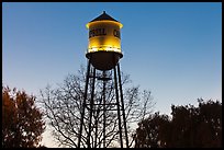 Campbell Water Tower at dusk, Campbell. California, USA ( color)