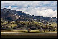 Agricultural lands and hills near King City. California, USA (color)