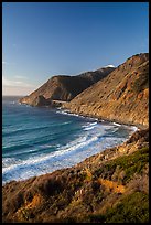Cove and bridge in late afternoon. Big Sur, California, USA ( color)