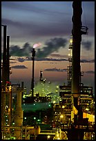 Oil Refinery at sunset, Rodeo. San Pablo Bay, California, USA ( color)