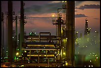 San Francisco Refinery, sunset, Rodeo. San Pablo Bay, California, USA (color)