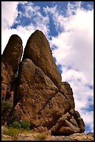 Spire with climbers. Pinnacles National Park, California, USA. (color)