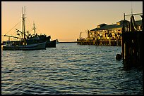 Fisherman's wharf at sunset. Monterey, California, USA (color)