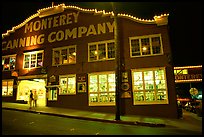 Cannery Row building at night, Monterey. Monterey, California, USA ( color)