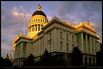 California State capitol, sunset. Sacramento, California, USA (color)