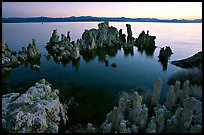 Tufa formations at dusk, South Tufa area. Mono Lake, California, USA ( color)