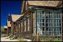 Main street row, Ghost Town, Bodie State Park. California, USA (color)