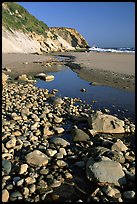 Pebbles, pool, and beach near Fort Bragg. California, USA (color)