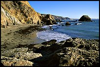 McClures Beach, looking south, afternoon. Point Reyes National Seashore, California, USA ( color)