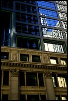 Reflections in a building facade. Chicago, Illinois, USA