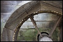 Close up of overshot wheel, Saugus Iron Works National Historic Site. Massachussets, USA (color)