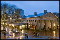 Faneuil Hall Marketplace at dusk. Boston, Massachussets, USA (color)
