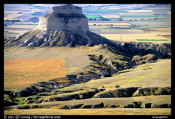 View from Scotts Bluff. Scotts Bluff National Monument. South Dakota, USA