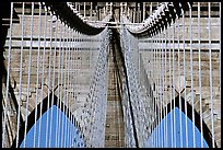 Brooklyn Bridge detail. NYC, New York, USA (color)