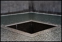 Pools representing footprint of tower, 9/11 Memorial. NYC, New York, USA ( color)