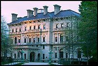 Breakers mansion, largest in Newport, at dusk. Newport, Rhode Island, USA (color)