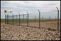 Perimeter enclosure of missile launch facility. Minuteman Missile National Historical Site, South Dakota, USA (color)