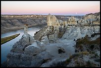 View from Hole-in-the-Wall at twilight. Upper Missouri River Breaks National Monument, Montana, USA ( color)