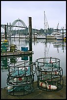 Crab traps and harbor. Newport, Oregon, USA ( color)