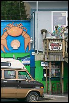 Colorful seafood restaurant. Newport, Oregon, USA ( color)