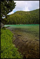 Clear emerald waters, Devils Lake. Oregon, USA