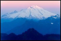 Mount Baker, sunrise, Mount Baker Glacier Snoqualmie National Forest. Washington (color)