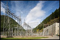 High voltage lines near Diablo powerhouse. Washington ( color)