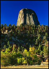 Devils Tower in autumn, Devils Tower National Monument. Wyoming, USA